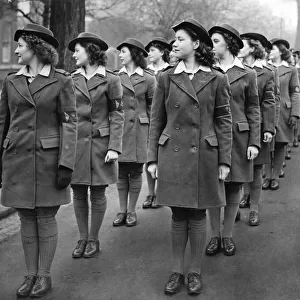 H. R. H. Princess Elizabeth visits members of the Womens Land Army at Bedford