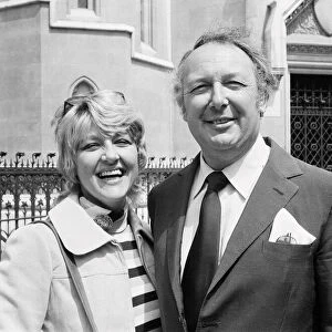 Head of Laker Airways Freddie Laker with his wife Patricia outside London law courts as