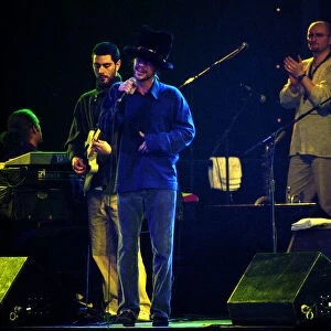 Jay Kay of Jamiroquai performing in Concert at Alexandra Palace, London