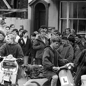 Mods gather in Hastings for spring bank holiday 1964