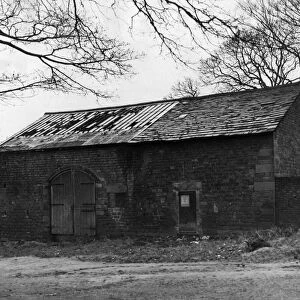 Old Barn dated 1721 in Carr Lane, Roby that now houses an Electricity Sub Station