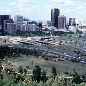 Perth skyline, West Australia. Circa 1971