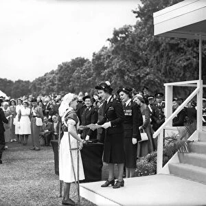 Princess Margaret presents awards July 1954 at the St John Ambulance Cadet Rally