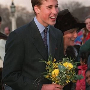 Queens Golden Wedding celebrations November 1997 Prince William holds bunch yellow