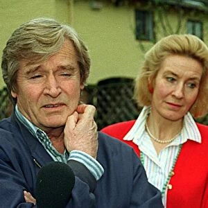 Bill Roache Actor who plays Ken Barlow in the TV Soap Coronation Street with his friend
