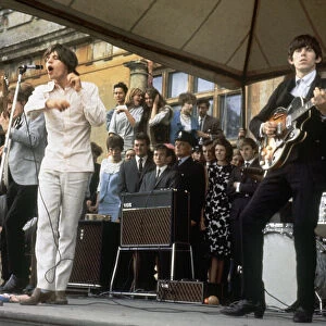 Rolling Stones on stage at Longleat House in Wiltshire, 2nd August 1964