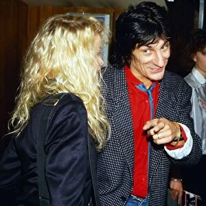 Ronnie Wood - with wife Jo, at the premiere of "Hearts of Fire"