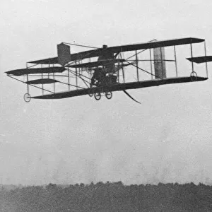 Samuel Franklin Cody seen here with flying with a passenger at Laffan