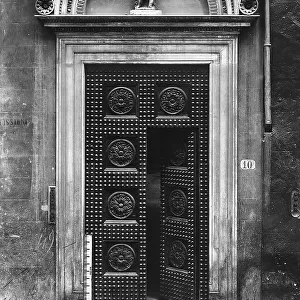 The door of the San Giovanni Opera House in Florence