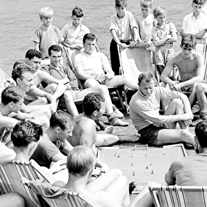 Chelsea Football Club: Manager Tommy Docherty Planning Tactics with Subbuteo at Training, Ewell