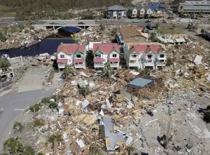 Storm Prints: Aerial photo shows damaged and destroyed homes after Hurricane Michael smashed into