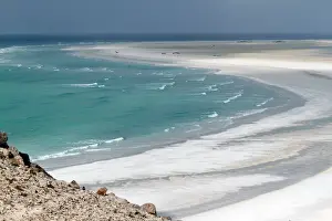 The approach to Ditwa lagoon and beach is pictured near the port of Qalensiya