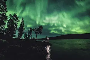 Trending: The Aurora Borealis (Northern Lights) is seen in the sky in Ivalo of Lapland