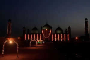 Religion Prints: Badshahi Mosque is illuminated on Laylat al-Qadr, or Night of Decree