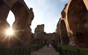 The Baths of Caracalla (Terme di Caracalla) an ancient Roman public baths complex