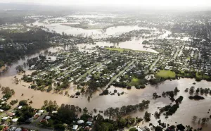 Prints of The Brisbane River breaks its banks to flood residential areas west of Brisbane January 13, 2011 Australia Prints: The Brisbane River breaks its banks to flood residential areas west of Brisbane
