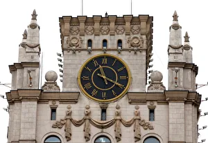 Time Prints: The clock tower is pictured in Minsk