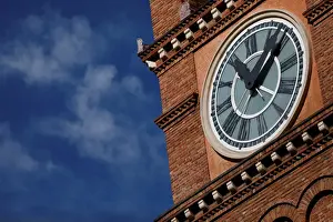 Time Prints: The clock tower of St. Andrews Catholic Church is pictured in Pasadena