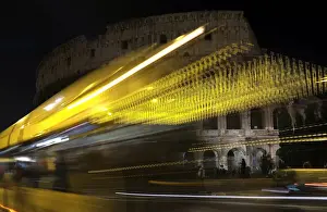 The Colosseum is pictured with its lights turned off to mark World Holocaust Remembrance