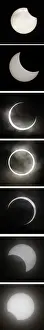 Images Dated 2012 May: A combination photo shows an annular eclipse seen in Tokyo
