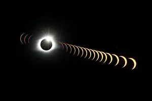 Solar Prints: A composite image of 21 separate photographs taken with a single fixed camera shows