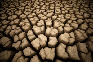Climate Prints: Cracks are seen in the dried up municipal dam in drought-stricken Graaff-Reinet