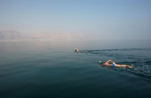 Environmental activists take part in The Dead Sea Swim Challenge Environmental activists take part in The Dead Sea Swim Challenge