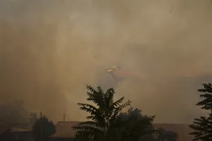 Prints of A firefighting plane drops fire retardant during a forest fire in the community of Even Sapir, near Jerusalem, Israel August 2, 2015. REUTERS/Ronen Zvulun TPX IMAGES OF THE DAY Israel Prints: A firefighting plane drops fire retardant during a forest fire in Even Sapir