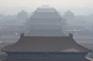 Forbidden City is seen amid smog ahead of Chinese Lunar New Year in Beijing