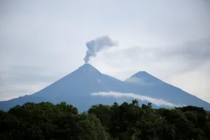 Guatemala Prints: The Fuego volcano is seen from San Miguel Los Lotes