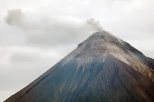 Guatemala Prints: The Fuego volcano is seen from San Miguel Los Lotes in Escuintla