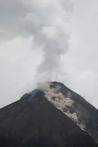 Images Dated 10th June 2018: The Fuego volcano is seen from San Miguel Los Lotes in Escuintla