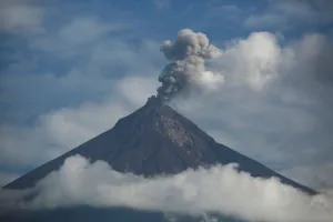 Guatemala Prints: Fuego volcano is seen from San Miguel Los Lotes, in Escuintla
