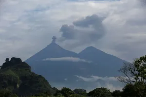 Guatemala Prints: Fuego volcano is seen from San Miguel Los Lotes, in Escuintla