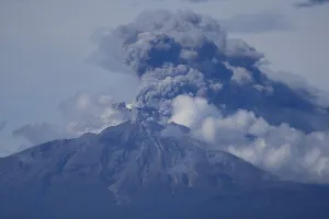 Volcano Prints: A general view of Calbuco volcano spewing ash and smoke near Puerto Varas