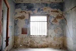 General view old Arab building interior in Kibbutz Zikim