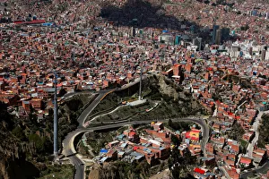 Bolivia Prints: General view shows the city of El Alto