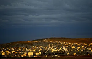 A general view of the Syrian town of Kobani