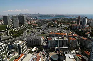 General view of Zincirlikuyu transport hub in Besiktas district is pictured in Istanbul
