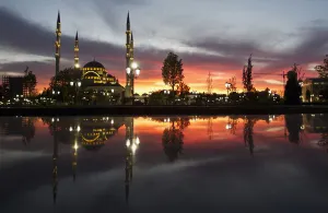 Europe Prints: The Heart of Chechnya mosque in Chechen capital Grozny