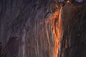 Images Dated 2012 January: Horsetail Fall in Yosemite National Park in California is pictured from a position along