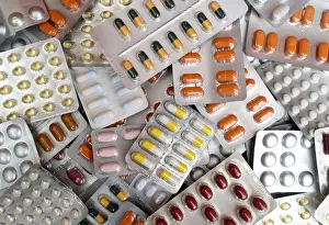 Eu Prints: Illustration photo shows various medicine pills in their original packaging in Brussels
