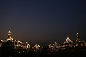 India Prints: The Indian Defence Ministry Home Ministry and presidential palace buildings are