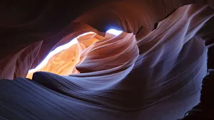 Inside view of Antelope canyon near Page, Arizona
