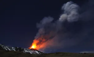 Italy Prints: Italys Mount Etna erupts on the southern island of Sicily