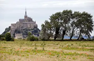 France Prints: Le Mont Saint Michel is seen in a general view in the French western region of Normandy