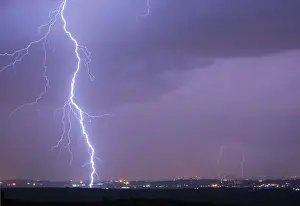 Prints of Lightning strikes over Gaza in this general view seen from across the border in southern Israel March 24, 2011. REUTERS/Amir Cohen (ISRAEL - Tags: ENVIRONMENT) - GM1E73P054C02 Israel Prints: Lightning strikes over Gaza in this general view seen from across the border in southern