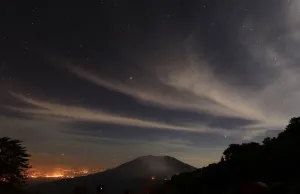 Rica Prints: A long exposure photo shows stars above Turrialba volcano