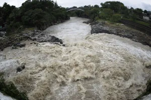 Guatemala Prints: The Los Esclavos river, swollen by heavy rains, is seen in Cuilapa