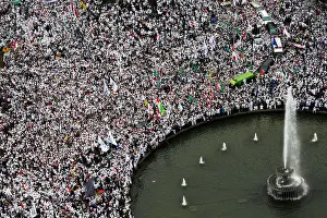 Members of hardline Muslim groups attend a protest against Jakartas incumbent governor